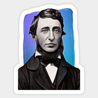 American Philosopher Henry David Thoreau illustration Sticker